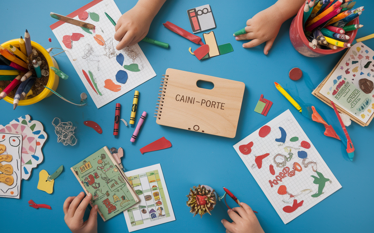 Enfants créant des accessoires DIY lutin farceur