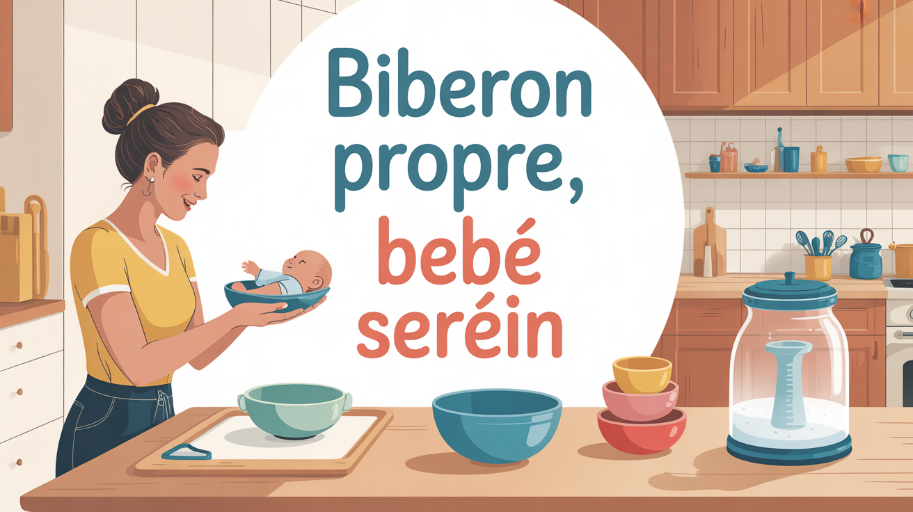 maman nettoie biberon propre cuisine moderne hygiene bebe