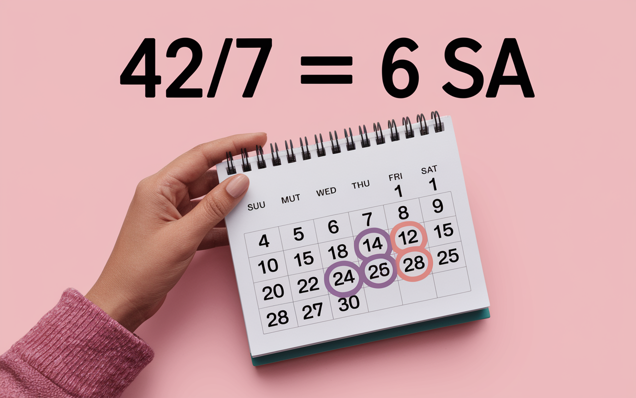 main calendrier calcul semaines amenorrhee