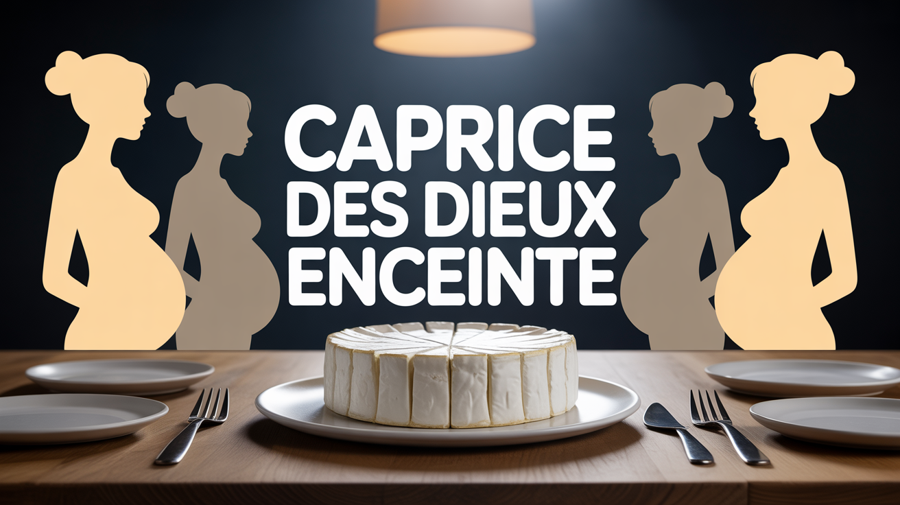 Visuel Caprice des Dieux enceinte avec silhouettes grossesse sur table
