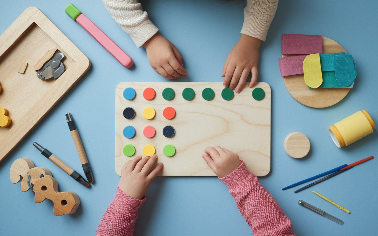 DIY fabrication busy board en famille