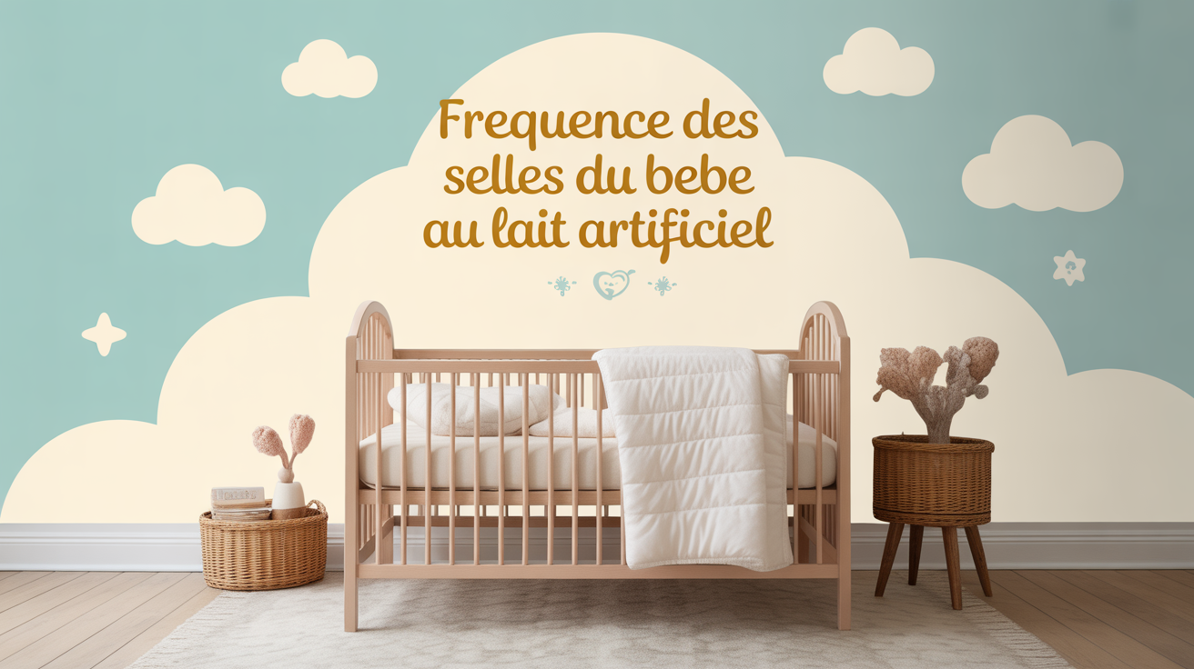 illustration bebe et couches nuages frequence selles lait artificiel