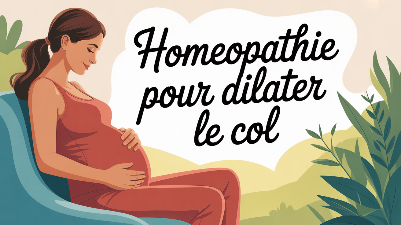 Maman enceinte main sur le ventre homeopathie pour dilater le col