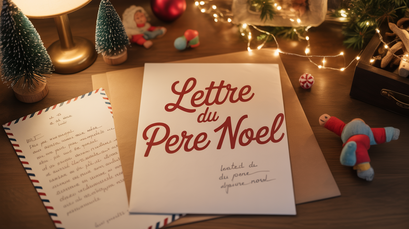 Bureau familial lettre du Père Noël enveloppe Pole Nord