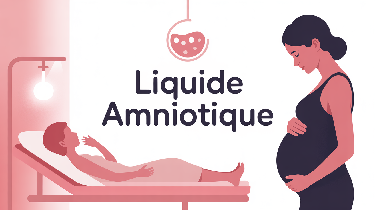 Silhouette femme enceinte fond hôpital liquide amniotique