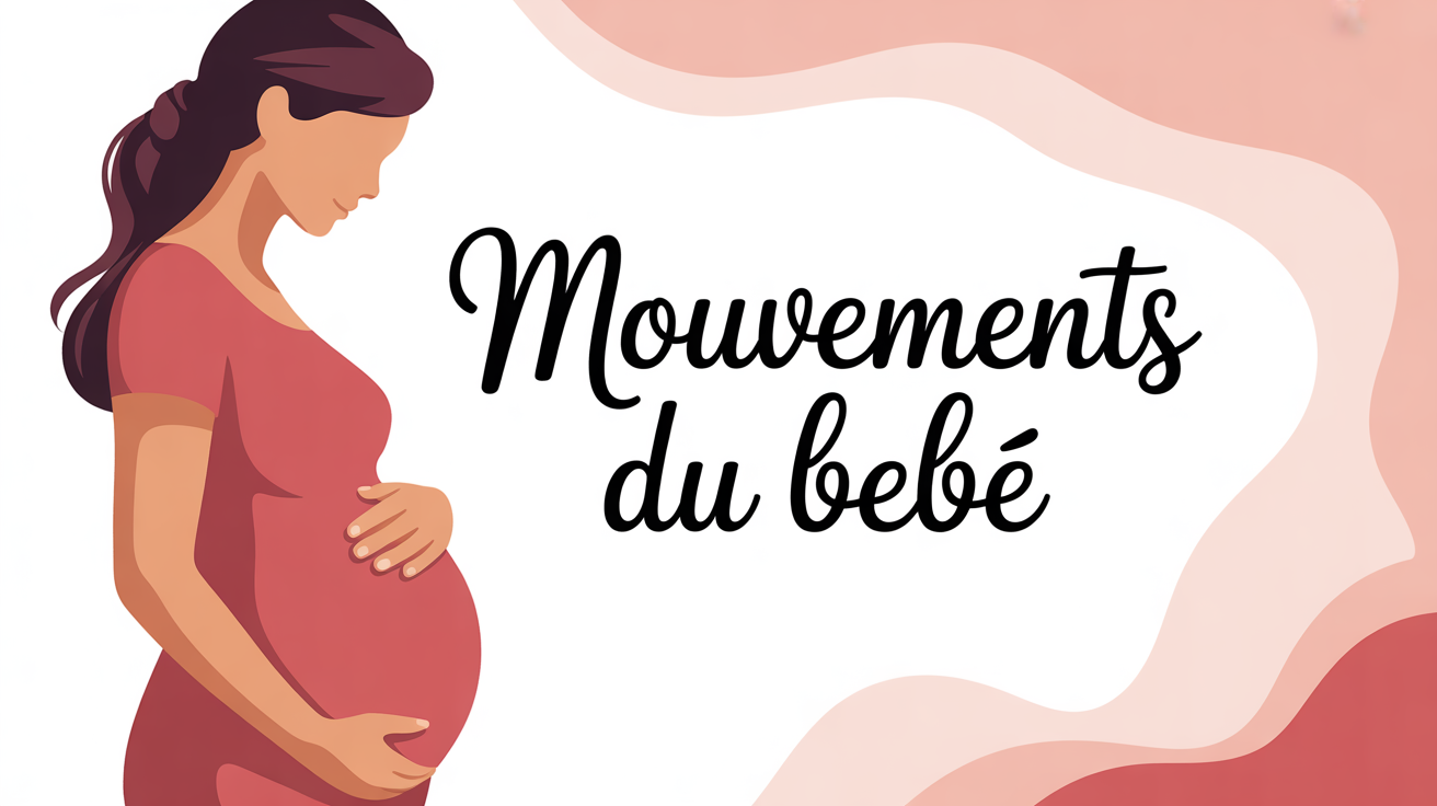 femme enceinte main sur ventre mouvements bébé