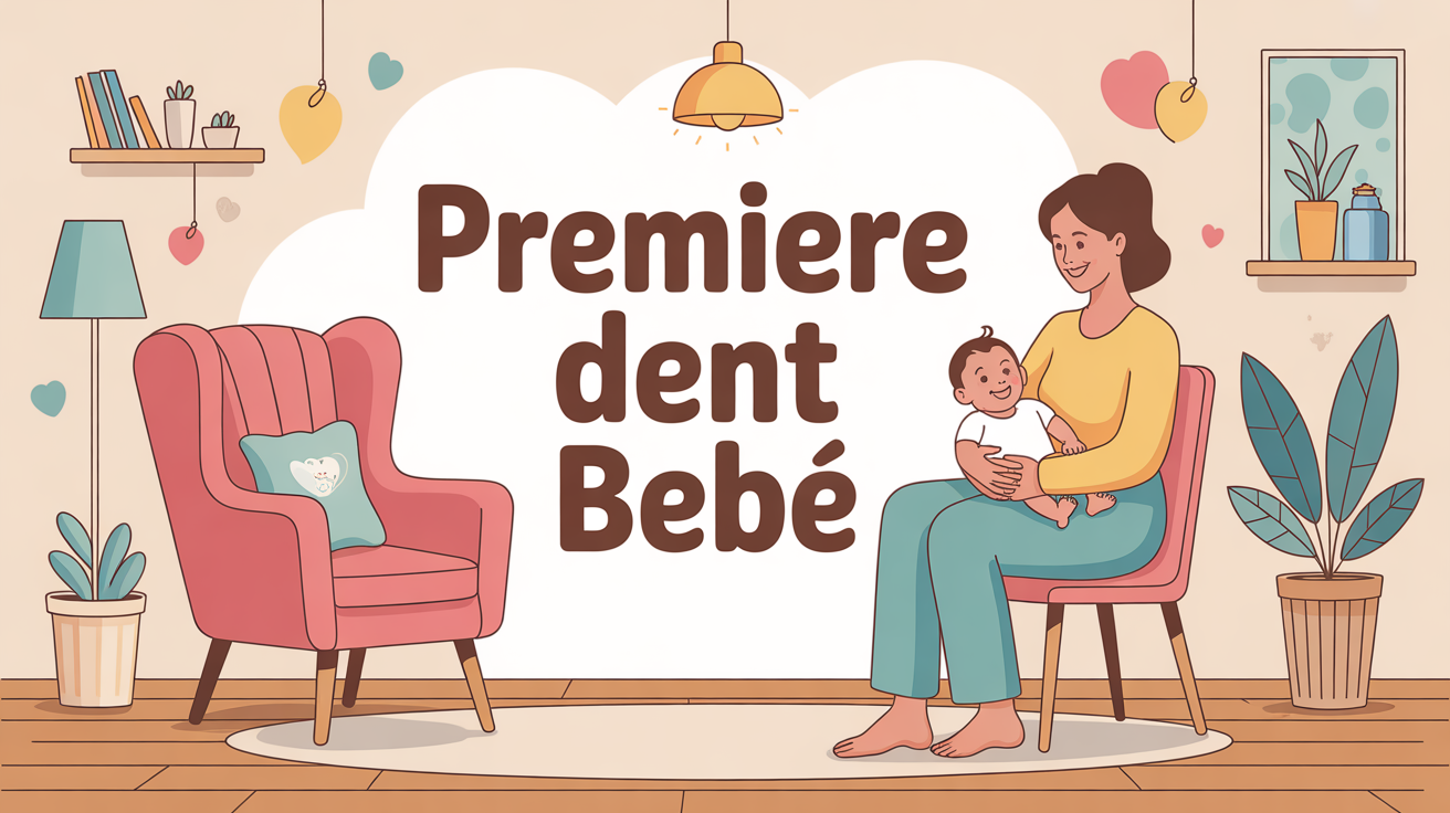illustration premiere dent bebe salon maman