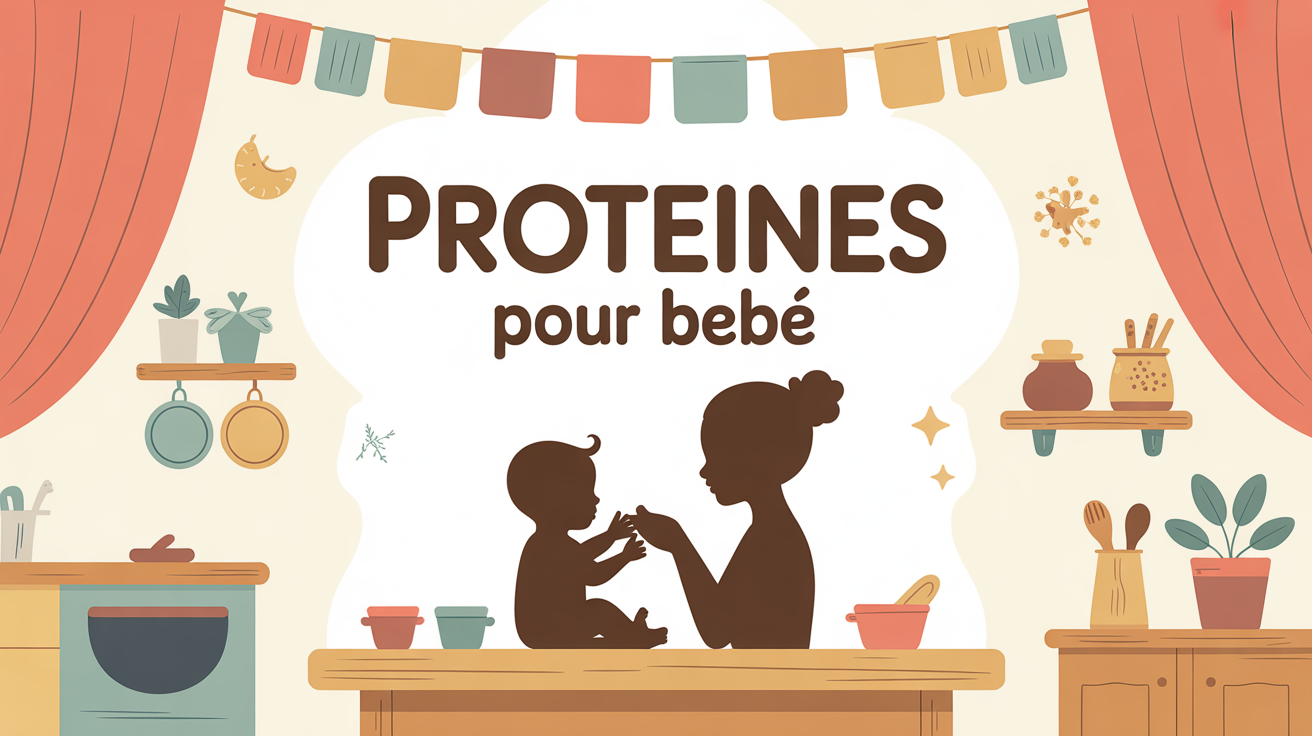 Bandeau cuisine familiale table bébé petits pots protéines