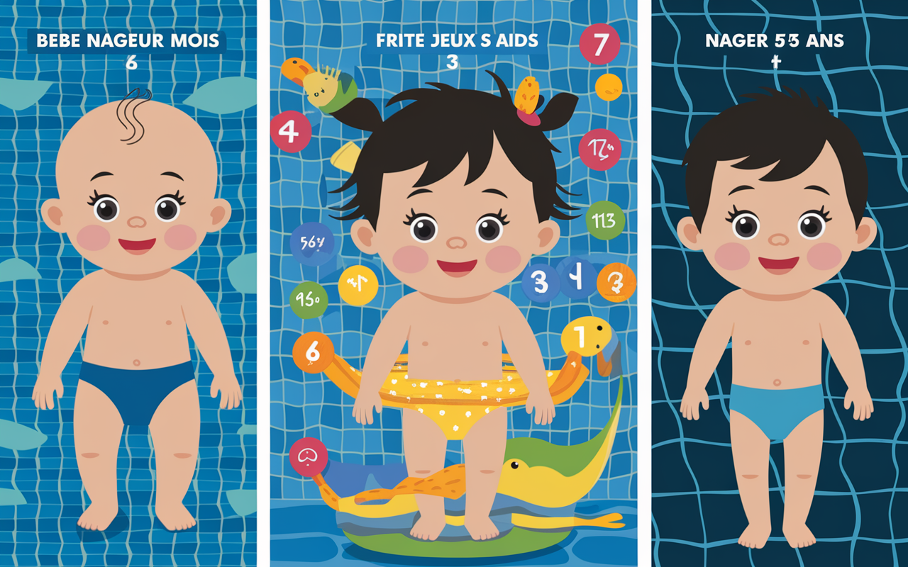 Tableau âge natation enfant sécurité