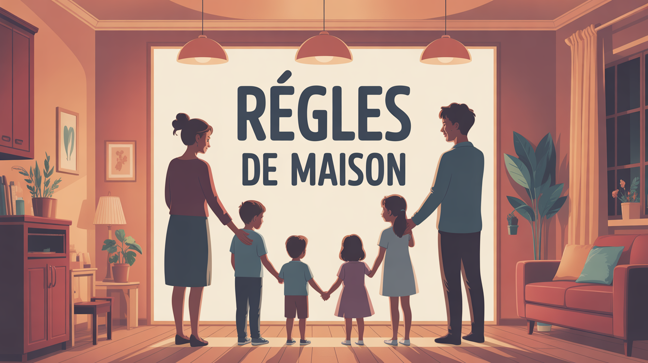 Illustration regles de maison famille reunie