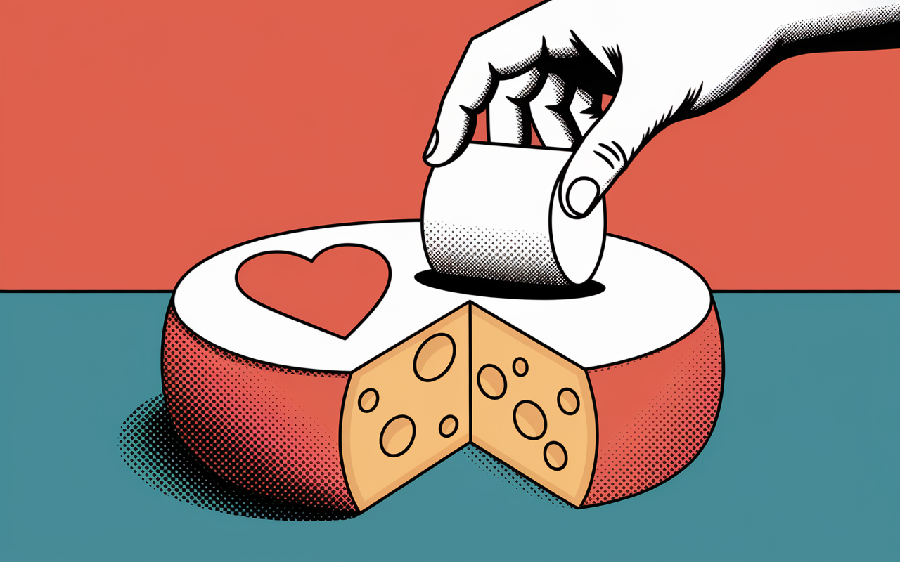 Main retire croûte fromage Caprice des Dieux grossesse