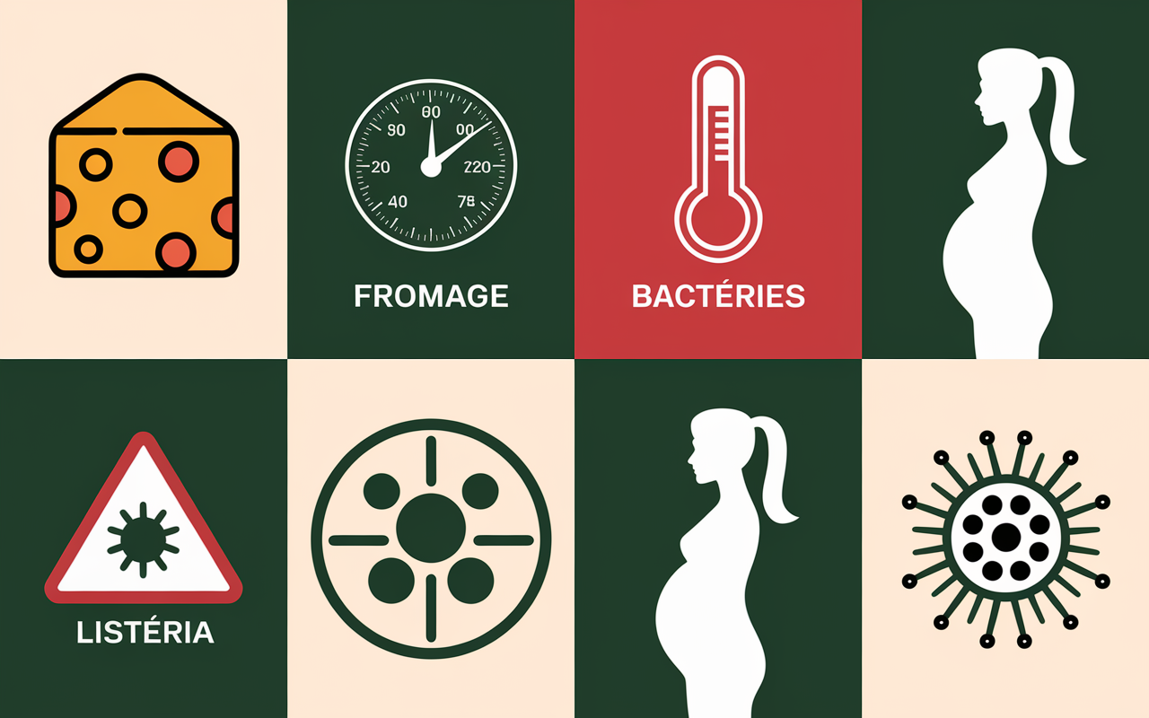Tableau risques alimentaires fromage femme enceinte