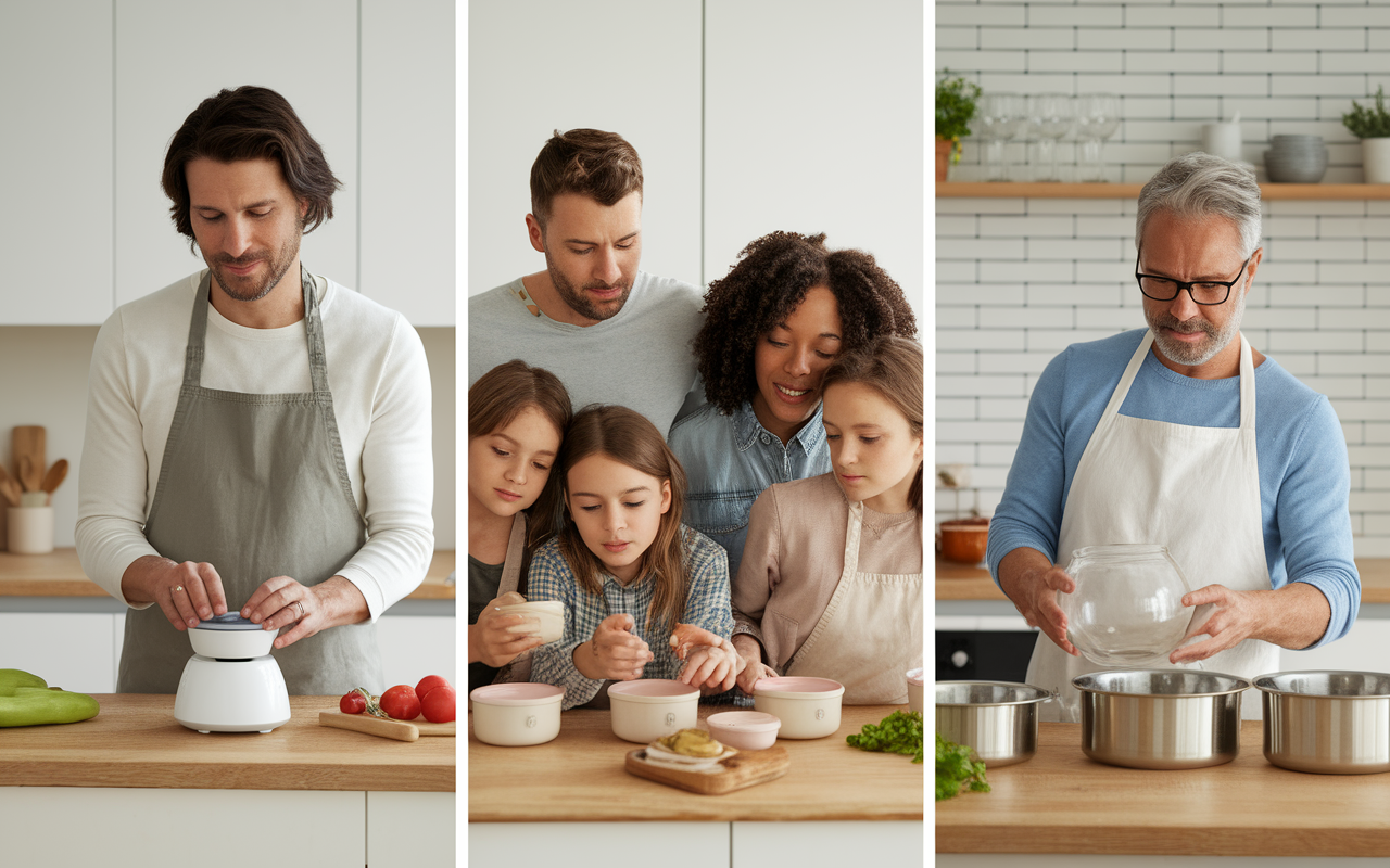 Usage robot cuiseur bebe quotidien parent famille et materiaux