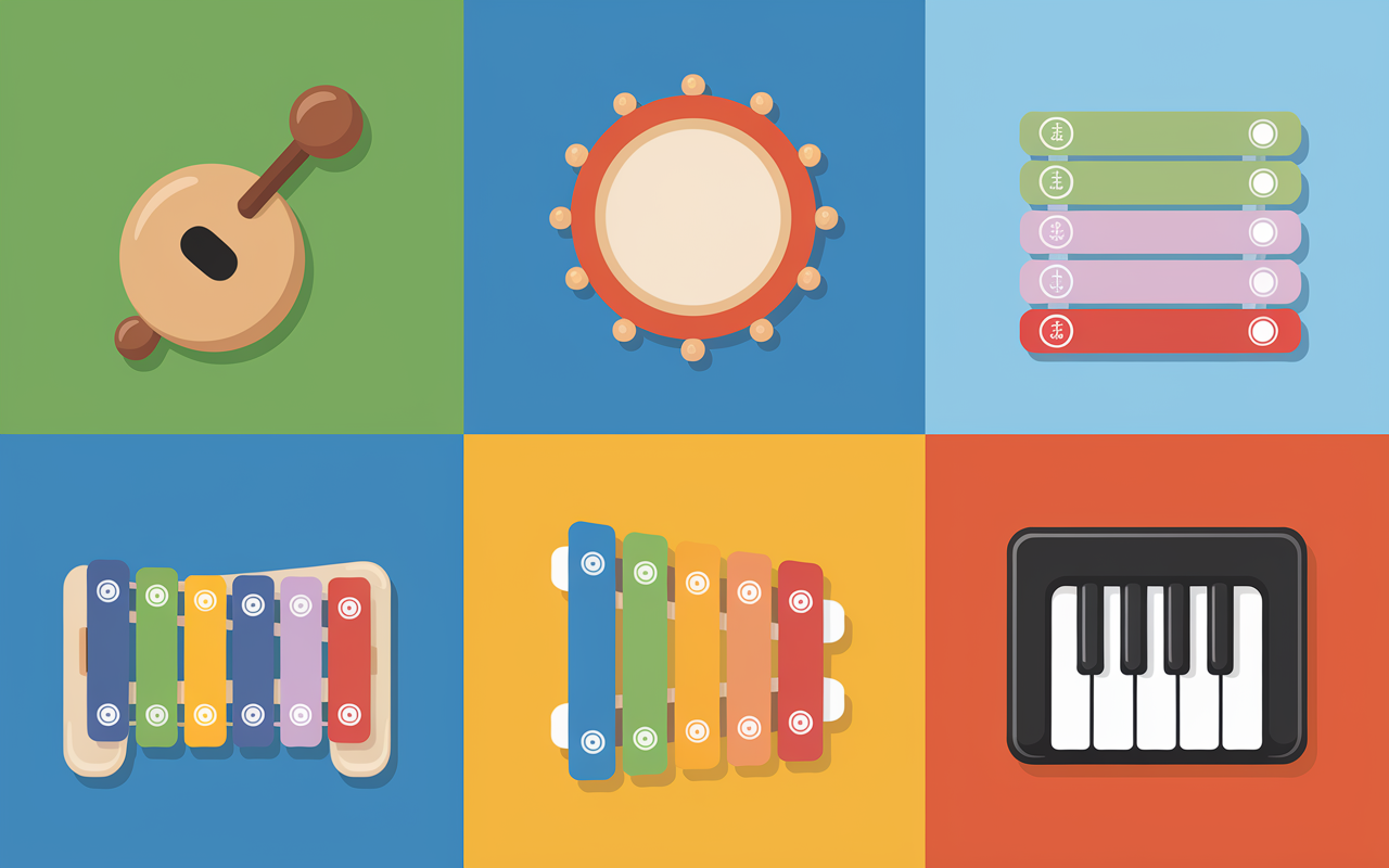 Jouets musicaux bébé sécurisés, divers modèles