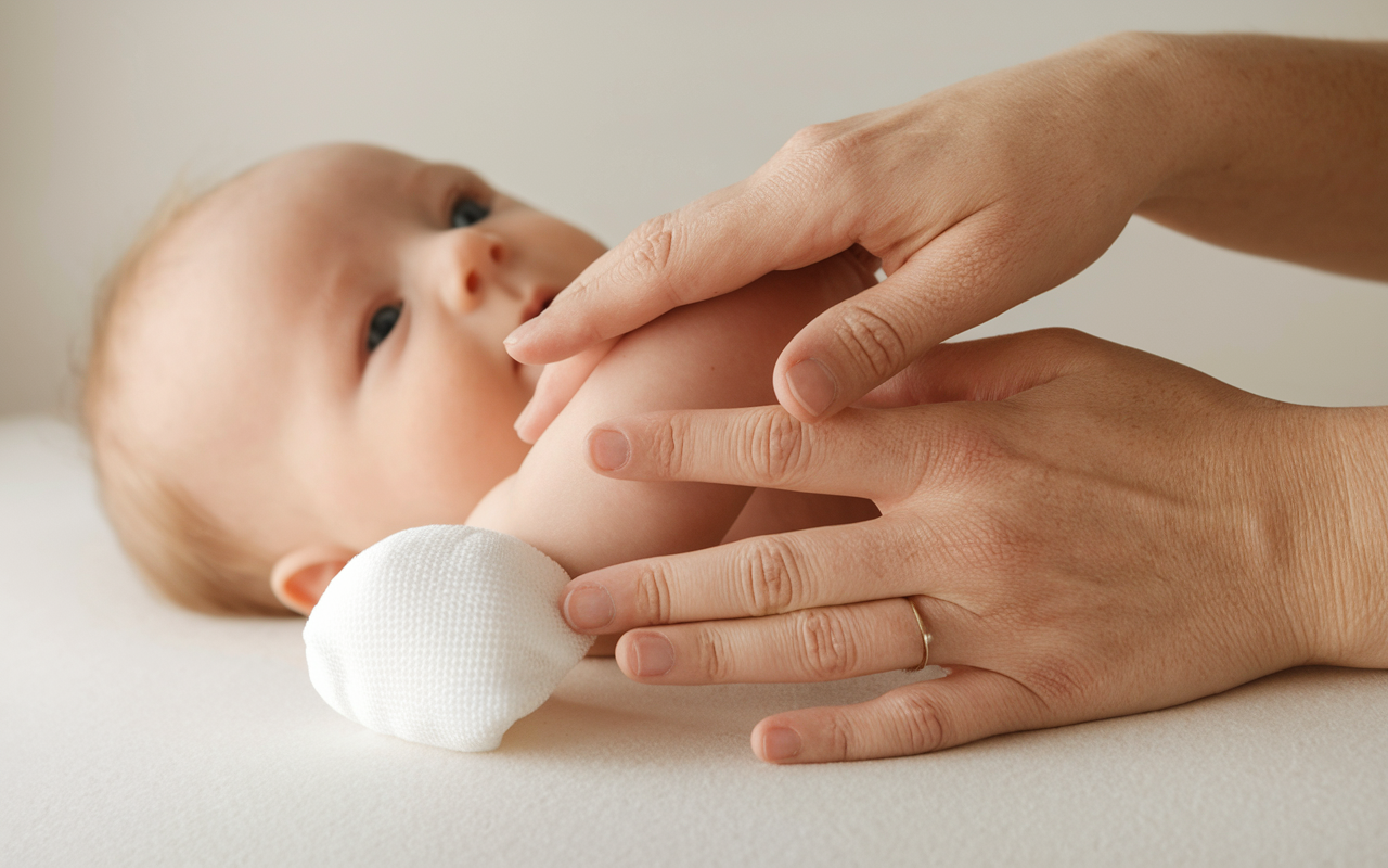 Massage gencive pour soulager mal de dent bébé