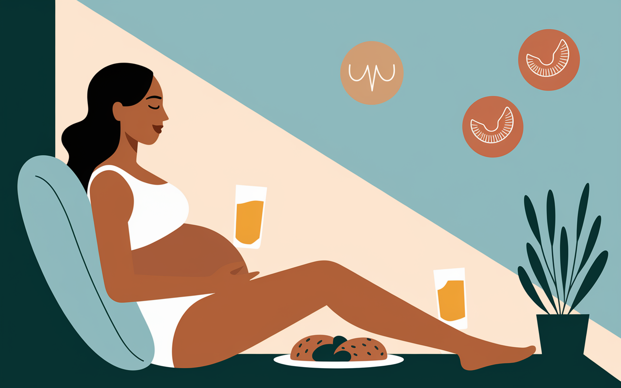 femme enceinte détente collation percevoir mouvements bébé