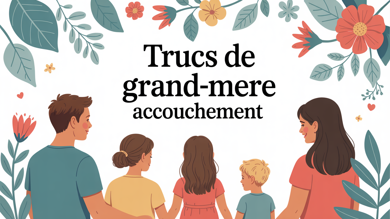 Illustration famille calendrier trucs de grand mere accouchement