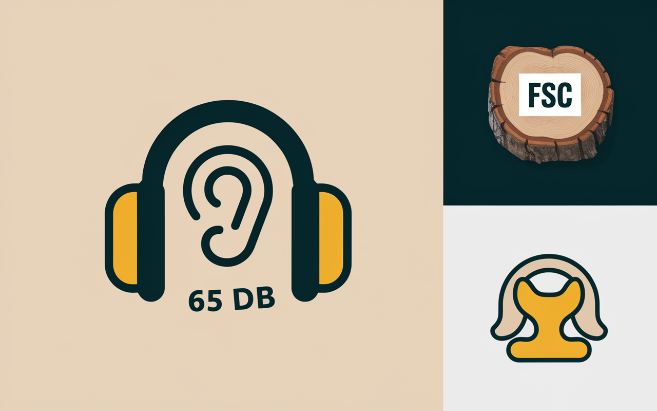 Infographie sécurité jouet musical bébé 65dB FSC EN71