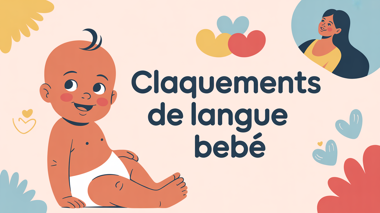 Illustration bebe claquement langue parentalite naturelle