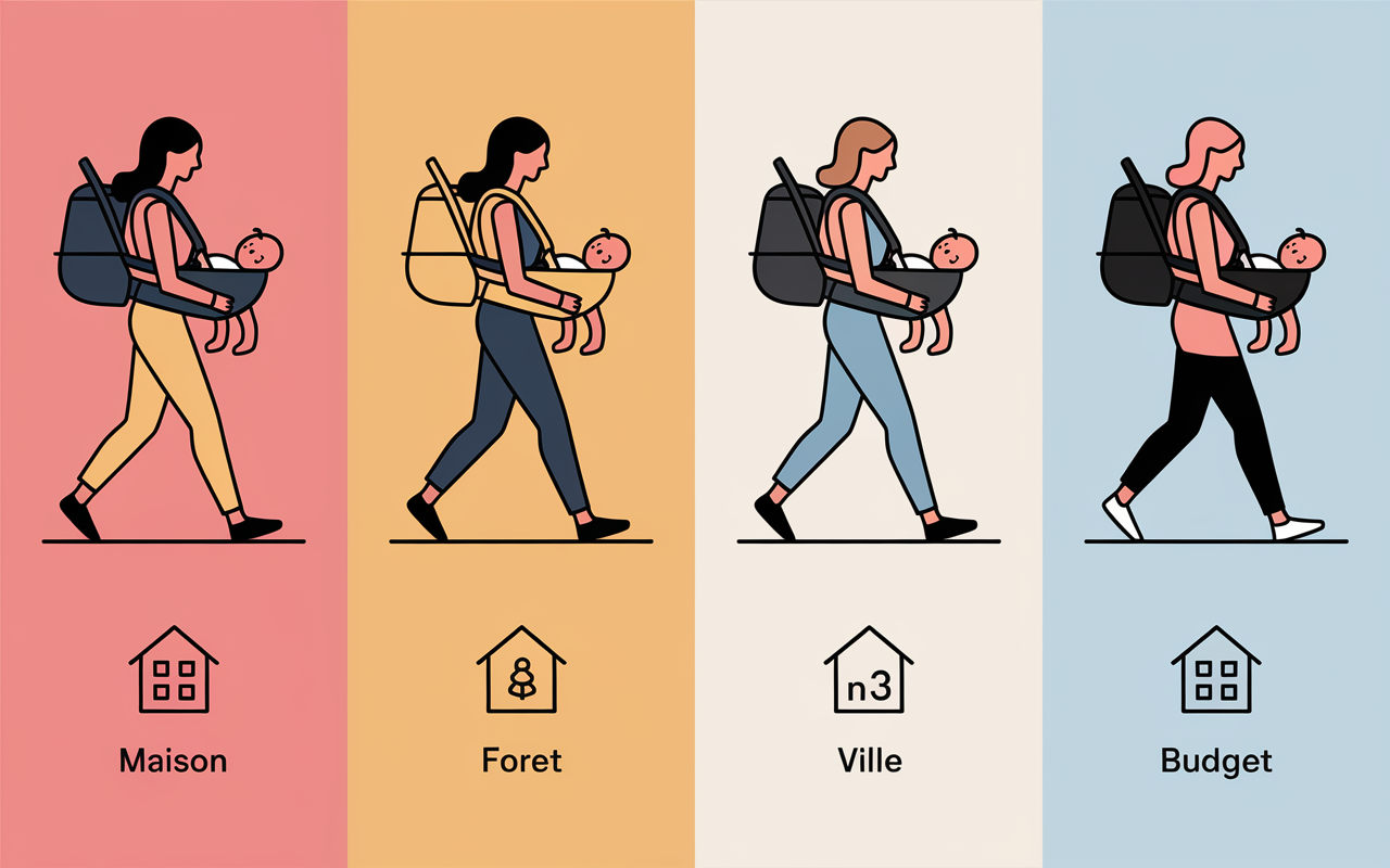 Tableau comparatif des porte bébés physiologiques BabyBjörn