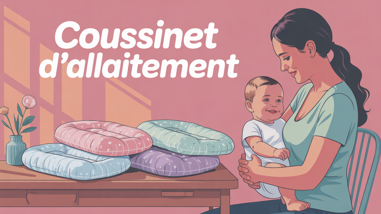 Scène douceur coussinet d'allaitement avec maman et bébé