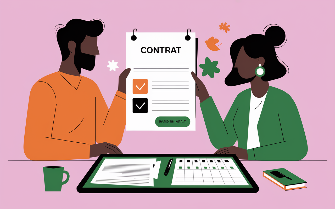 Parent et assistante maternelle digital contrat