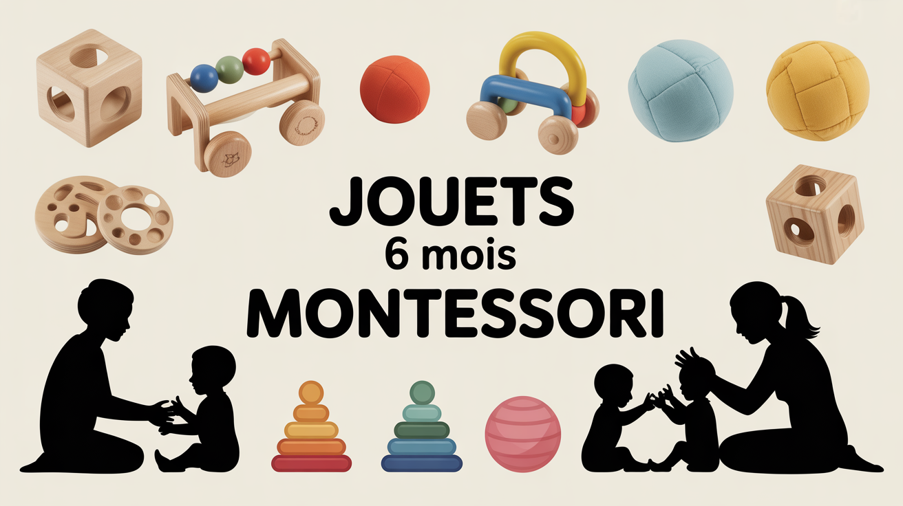 Jouets 6 mois Montessori tapis d'eveil sensoriel bois et tissu parent bebe
