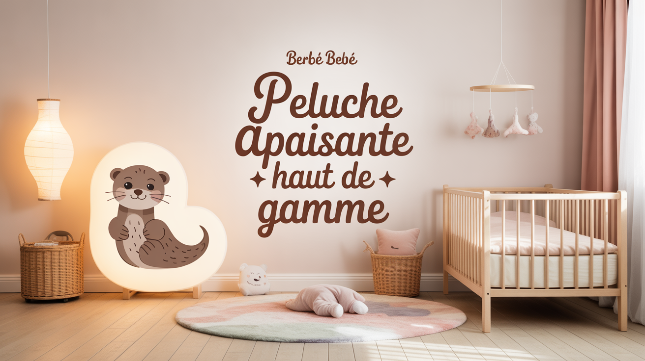Peluche apaisante loutre Fisher Price dans une chambre bébé