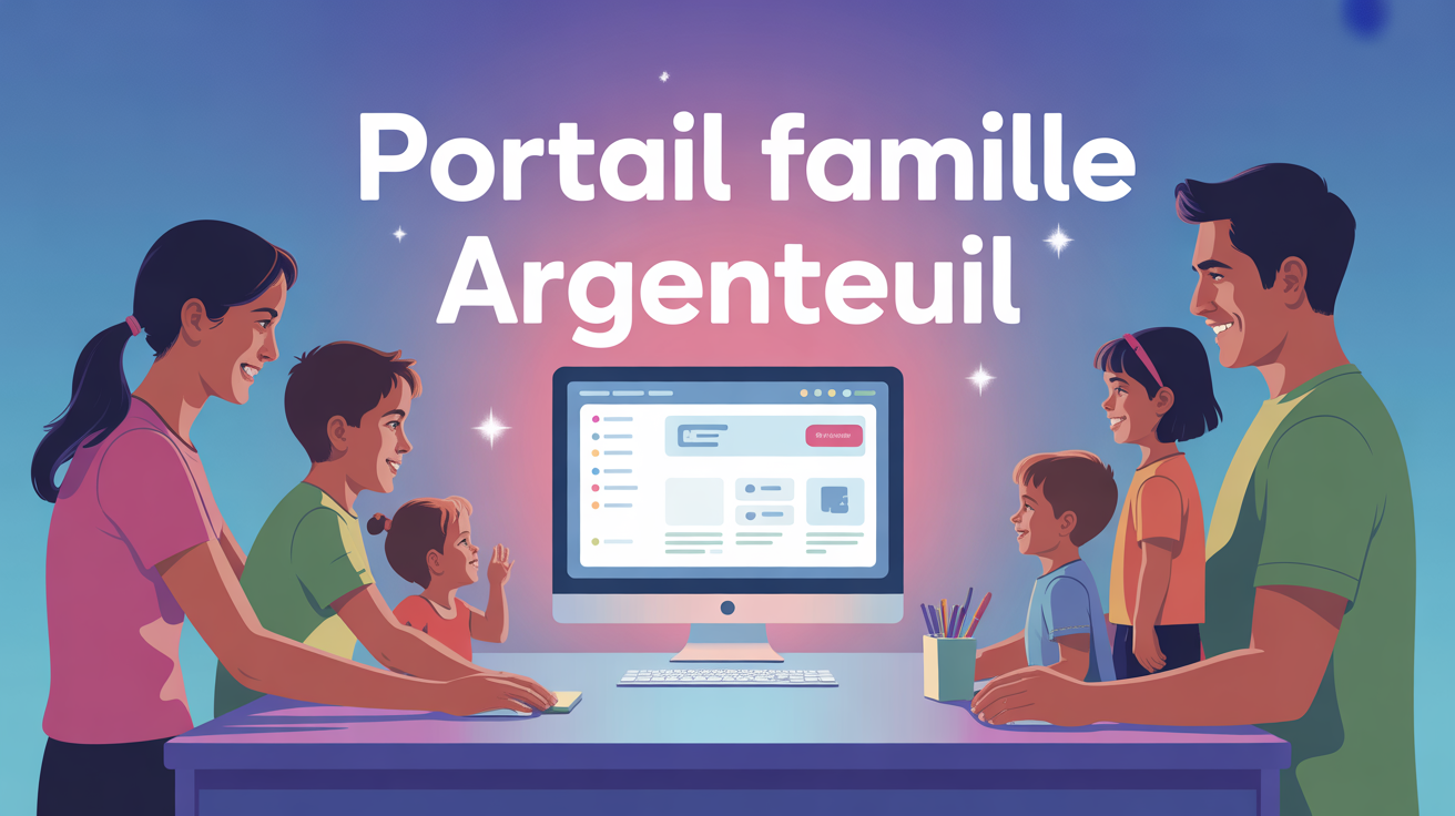 Famille moderne autour ordinateur Portail Famille Argenteuil