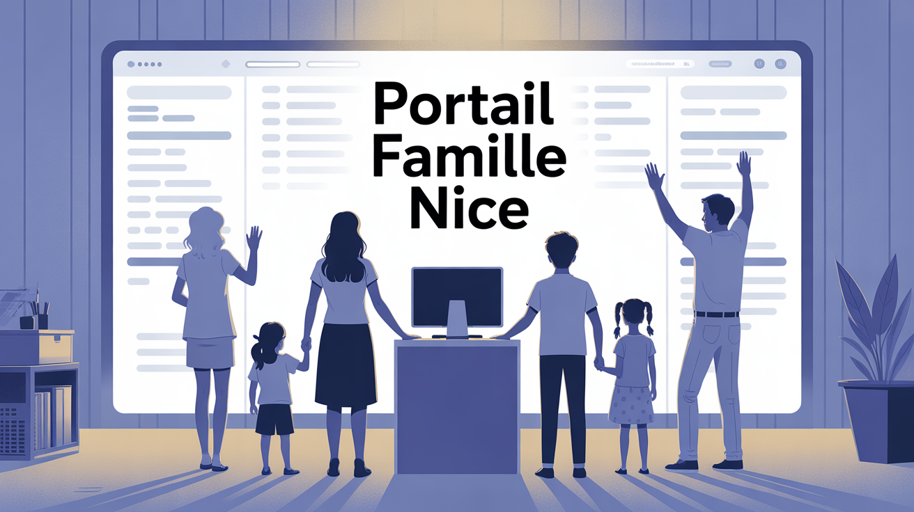 Famille devant ordinateur portail famille Nice