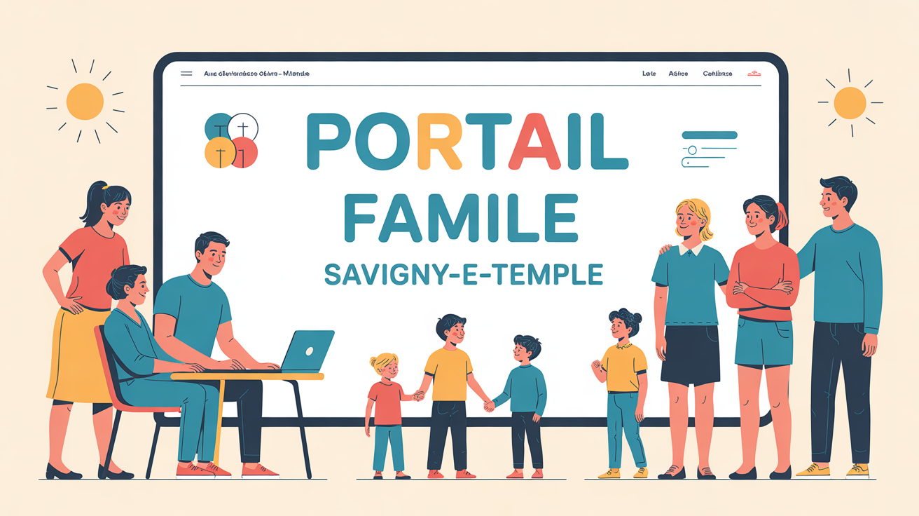 Famille devant ordinateur portail famille Savigny le Temple