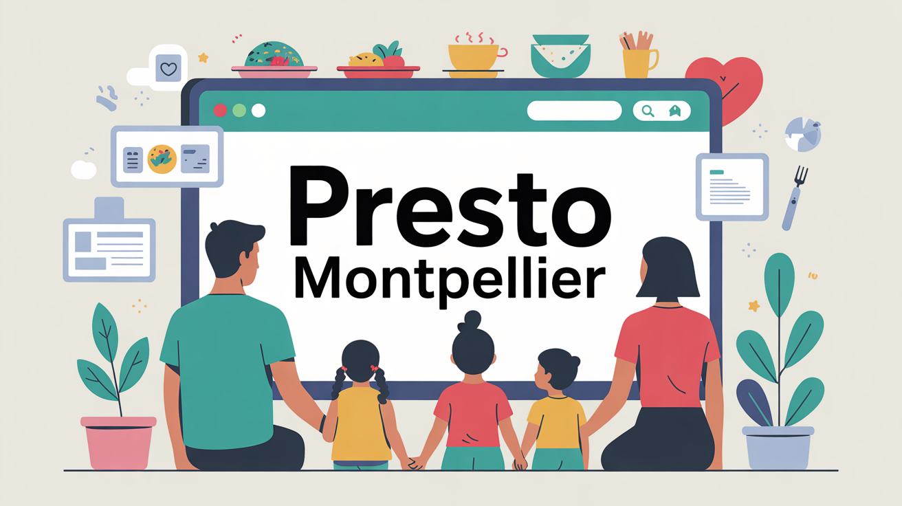 Famille sur interface PrestO Montpellier menus et documents