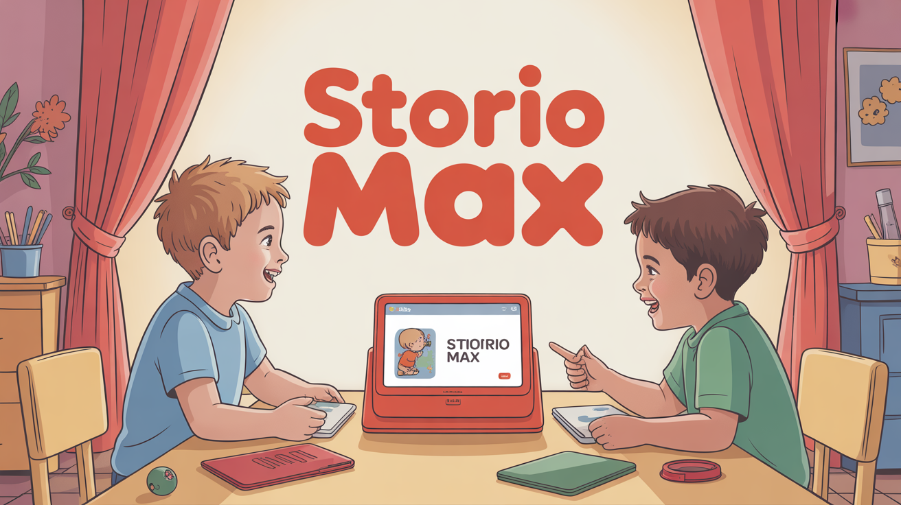 Storio Max en famille autour d'une tablette éducative