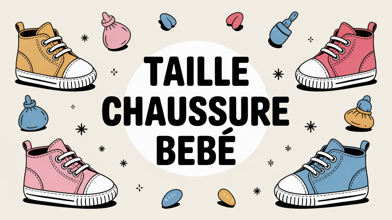 Illustration ensemble chaussures bébé pastel taille