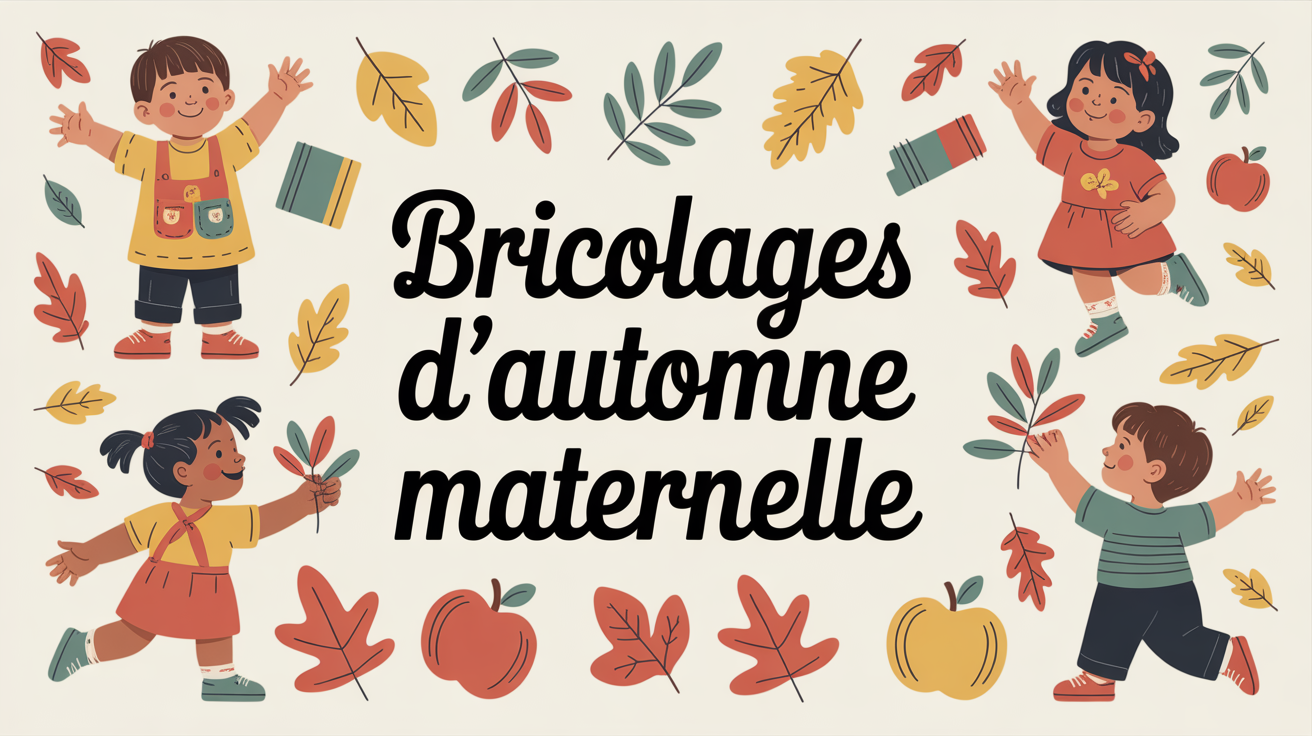 enfants jouant bricolage automne maternelle
