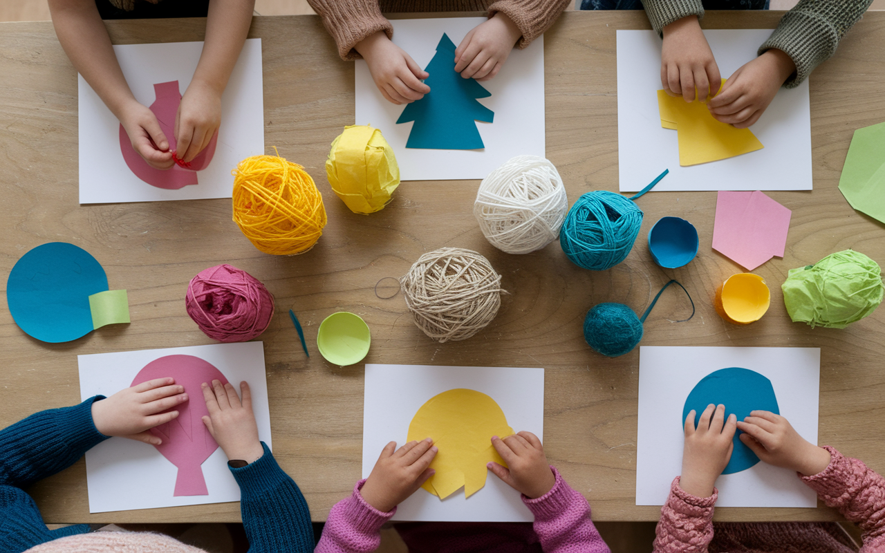 bricolage de noël pour petit de 2 ans activité diy enfants