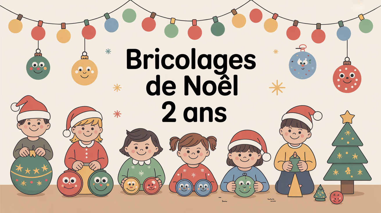 bricolage de noël pour petit de 2 ans scène enfants créations